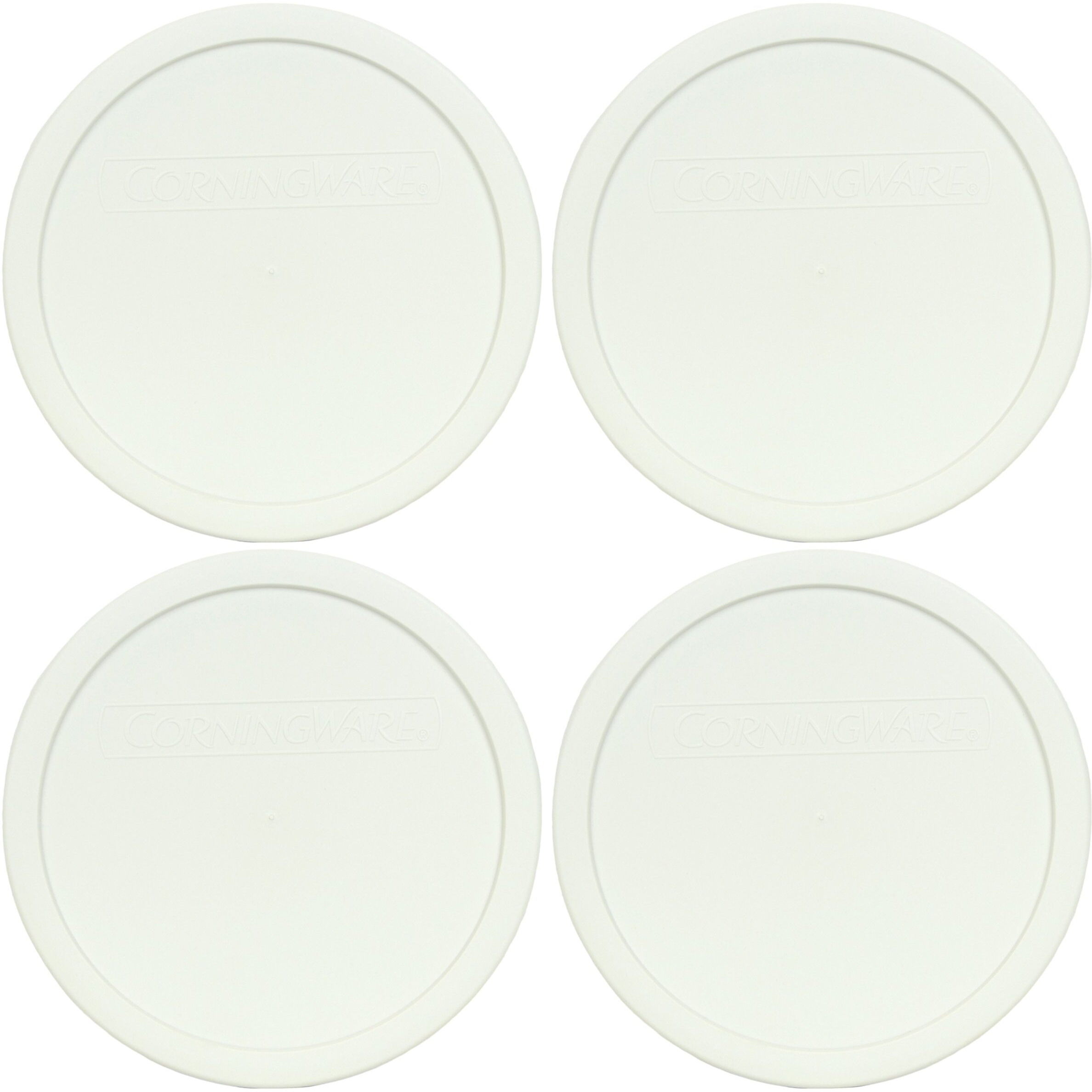 Corningware F-5-Pc French White 1.5Qt Round Plastic Cover (4 Pack)