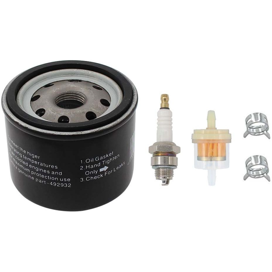 Motoku Oil Filter Spark Plug For Craftsman Ltx1000 Lt2000 For John Deere L110 D110 L118 La120 D125 Lawn Mower Tractor For Briggs & Stratton 14 20 Hp V-Twin Engine 122600 123600 Ohv 115-170 492932S