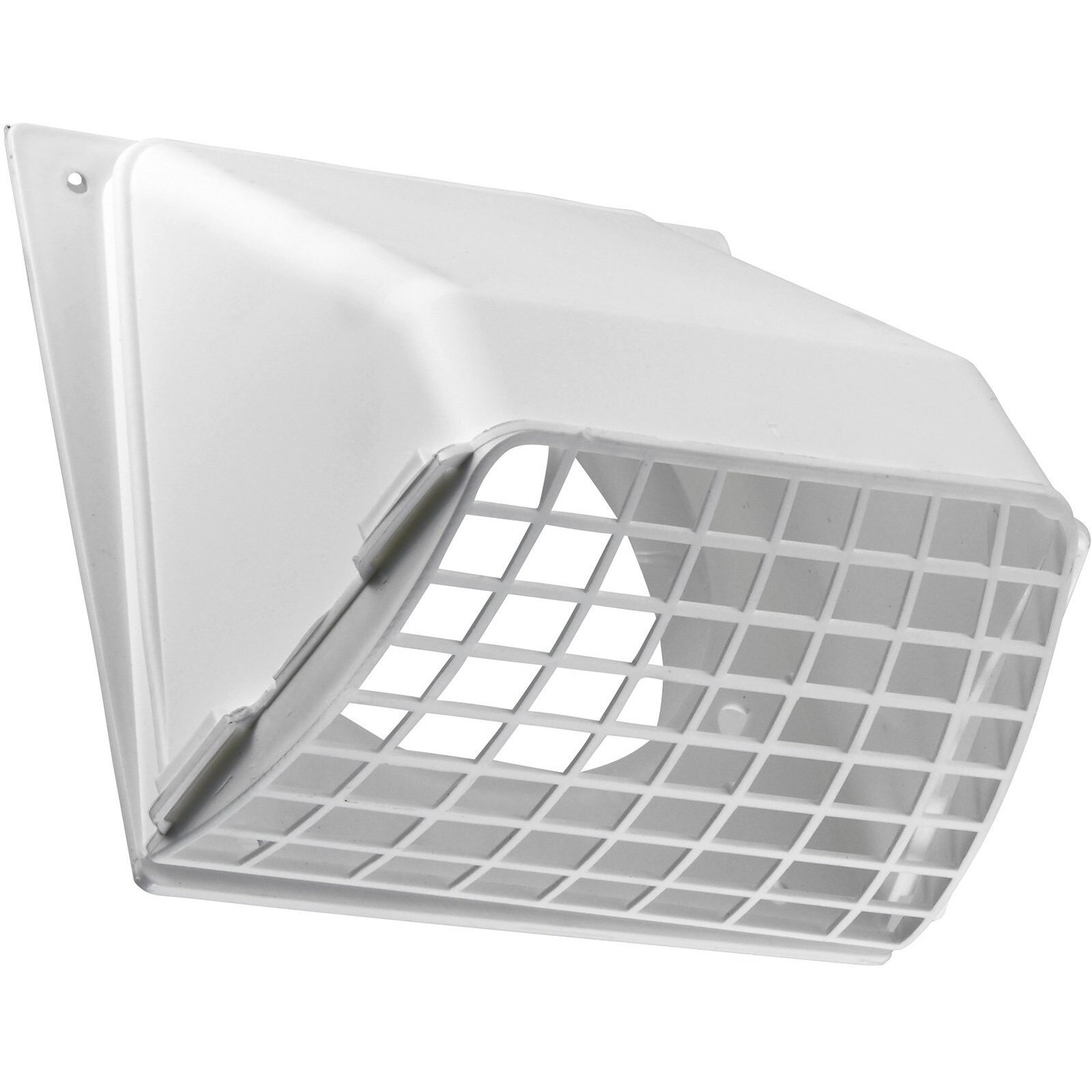 Lambro Industries 1471W Dryer Vent Hood With Removable Screen, 4 In, White - 531032