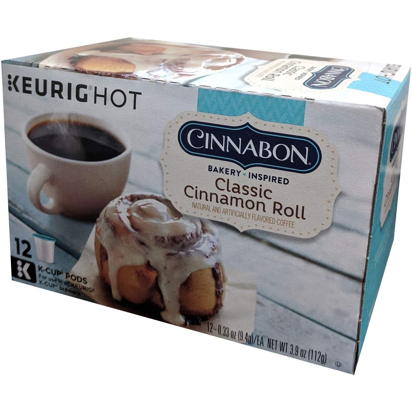 Cinnabon Classic Cinnamon Roll Keurig Single-Serve K-Cup Pods, Light Roast Coffee, 12 Count (Pack Of 1)