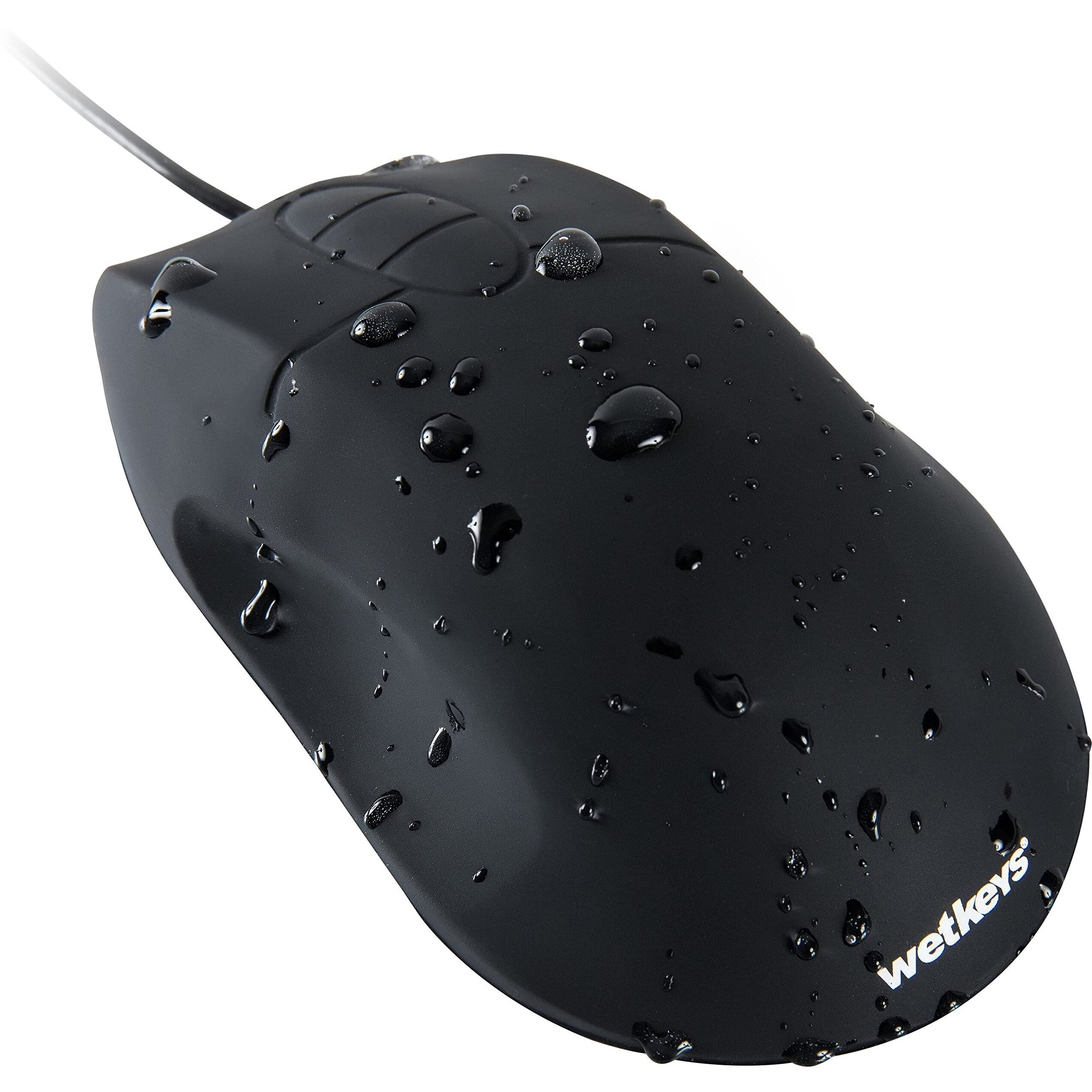 Wetkeys Professional-Grade Ergonomic Optical Waterproof Mouse With 3-Button Scroll (Usb/Ps2) (Black)  Omwk0C01-Bk