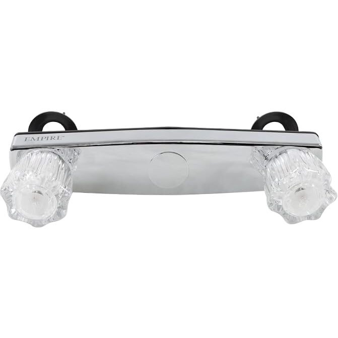 Empire Faucet Shower Valve Kit - 8In Chrome Center Installation Shower Faucet Set For Petite Bathroom Tubs And Showers