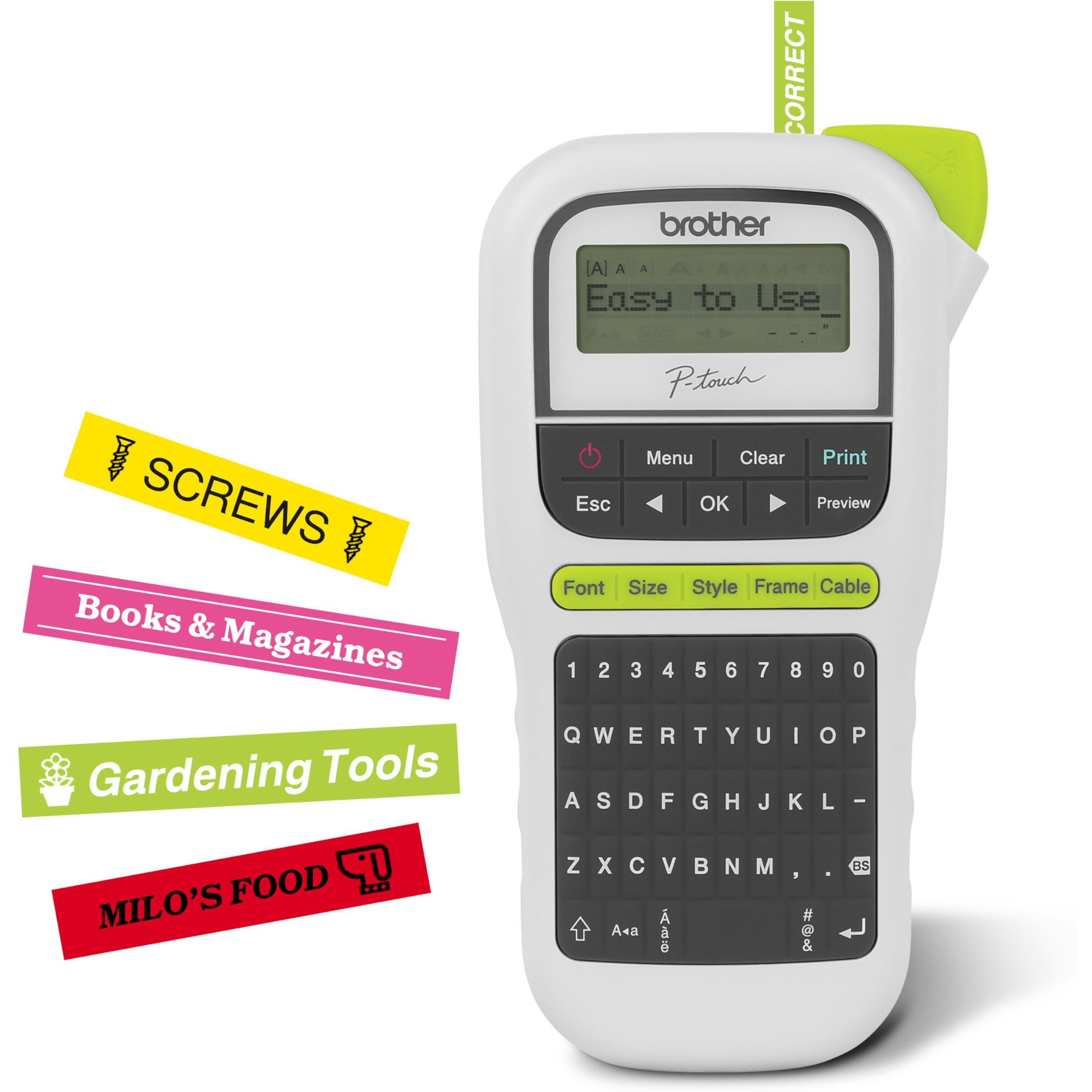 Brother P-Touch Label Maker, Pth110, Thermal Transfer Inkless Pocket Printer, Portable, Lightweight Qwerty Keyboard, One-Touch Keys & Multiple Templates For Home & Office Organization On The Go