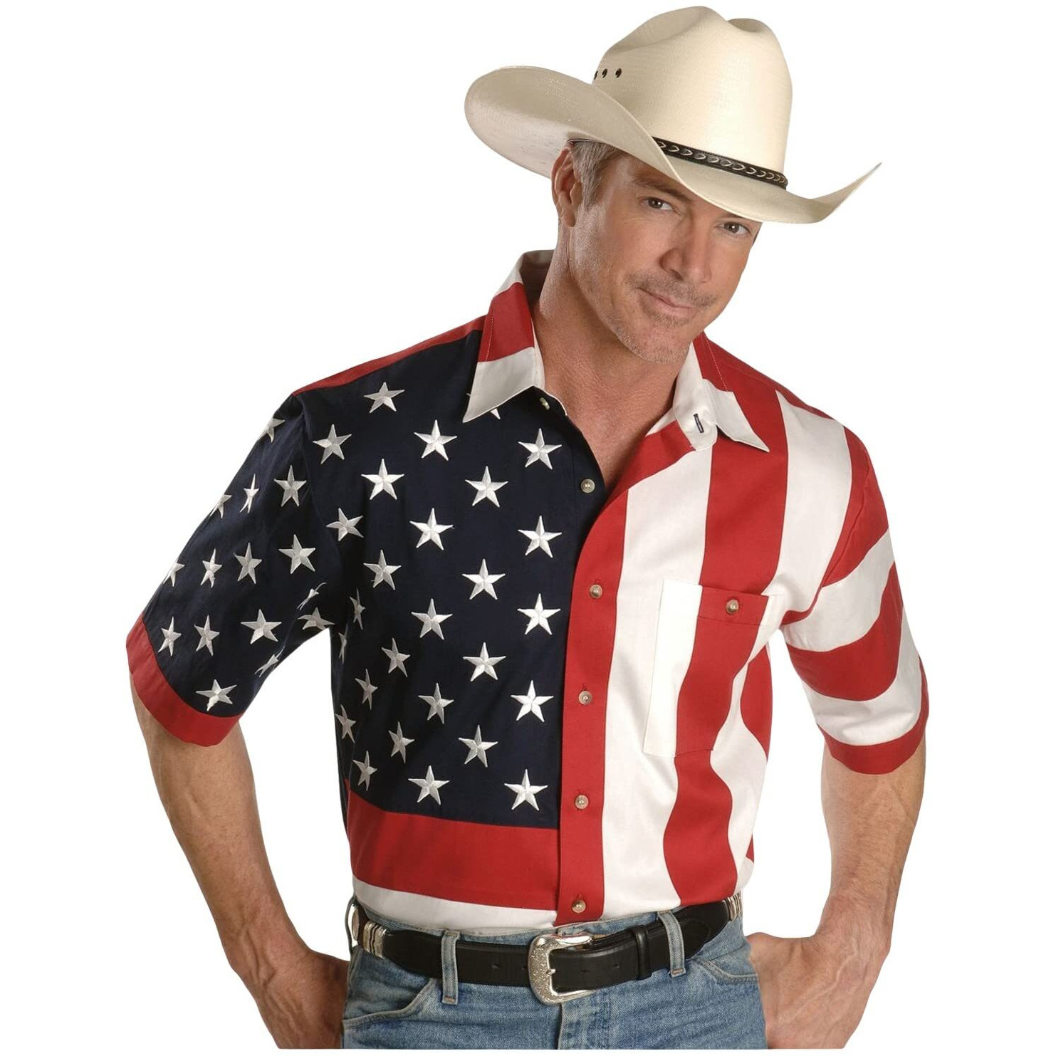 Short Sleeve Star & Flag Shirt