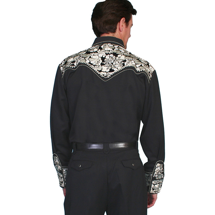 Floral Tooled Embroidery Shirt