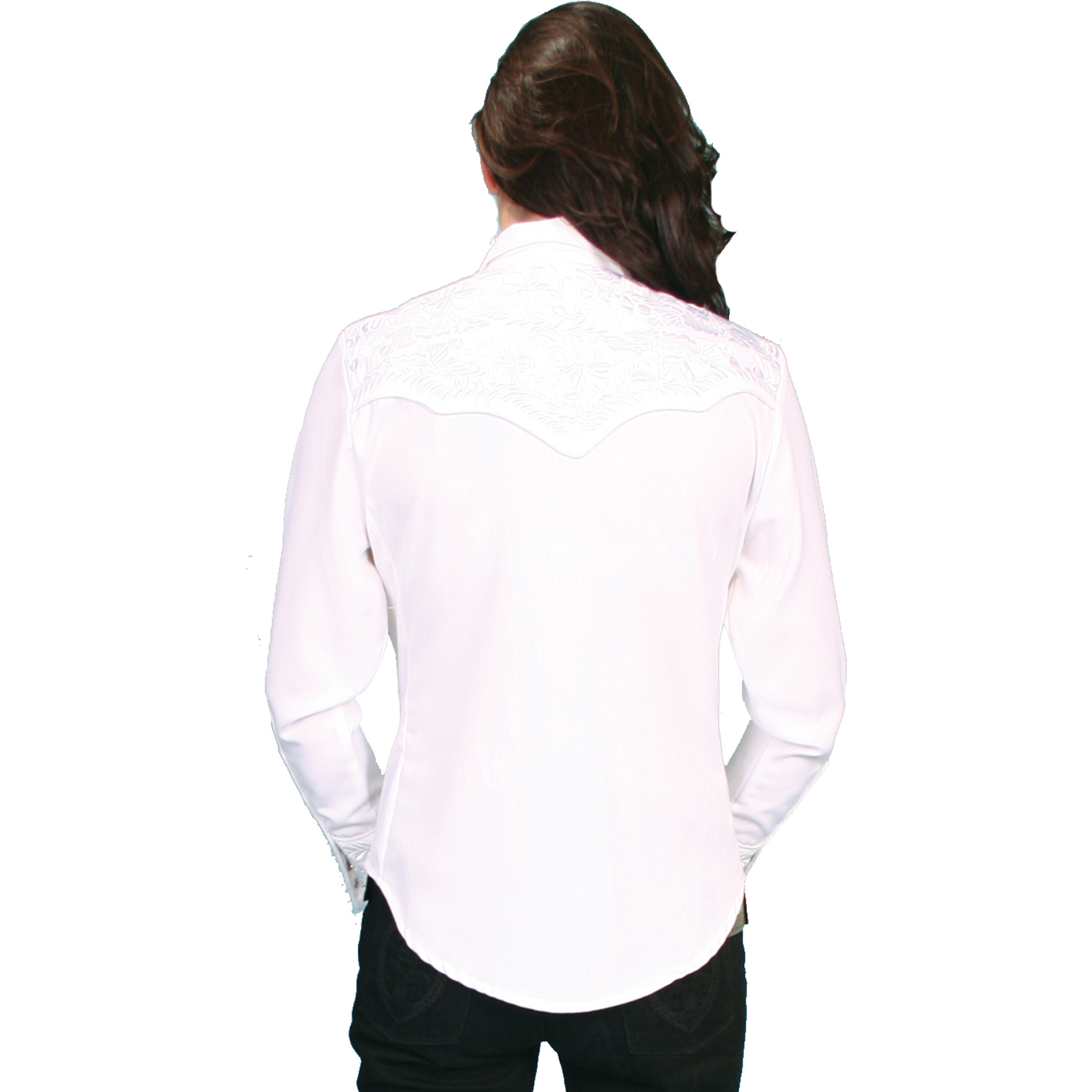 Floral Tooled Emb. Blouse