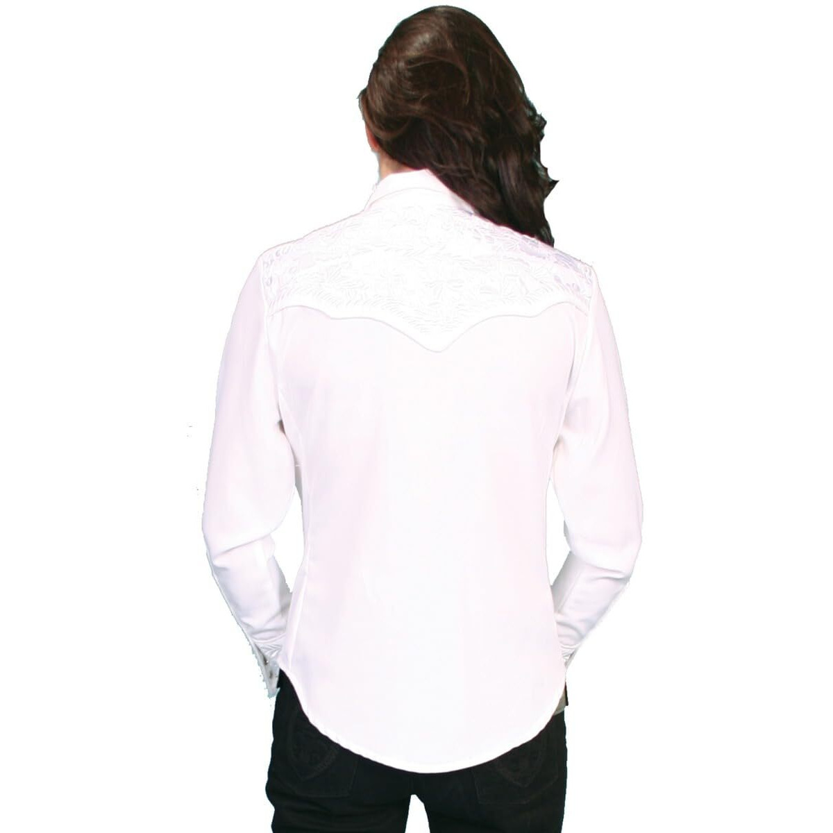 Floral Tooled Emb. Blouse