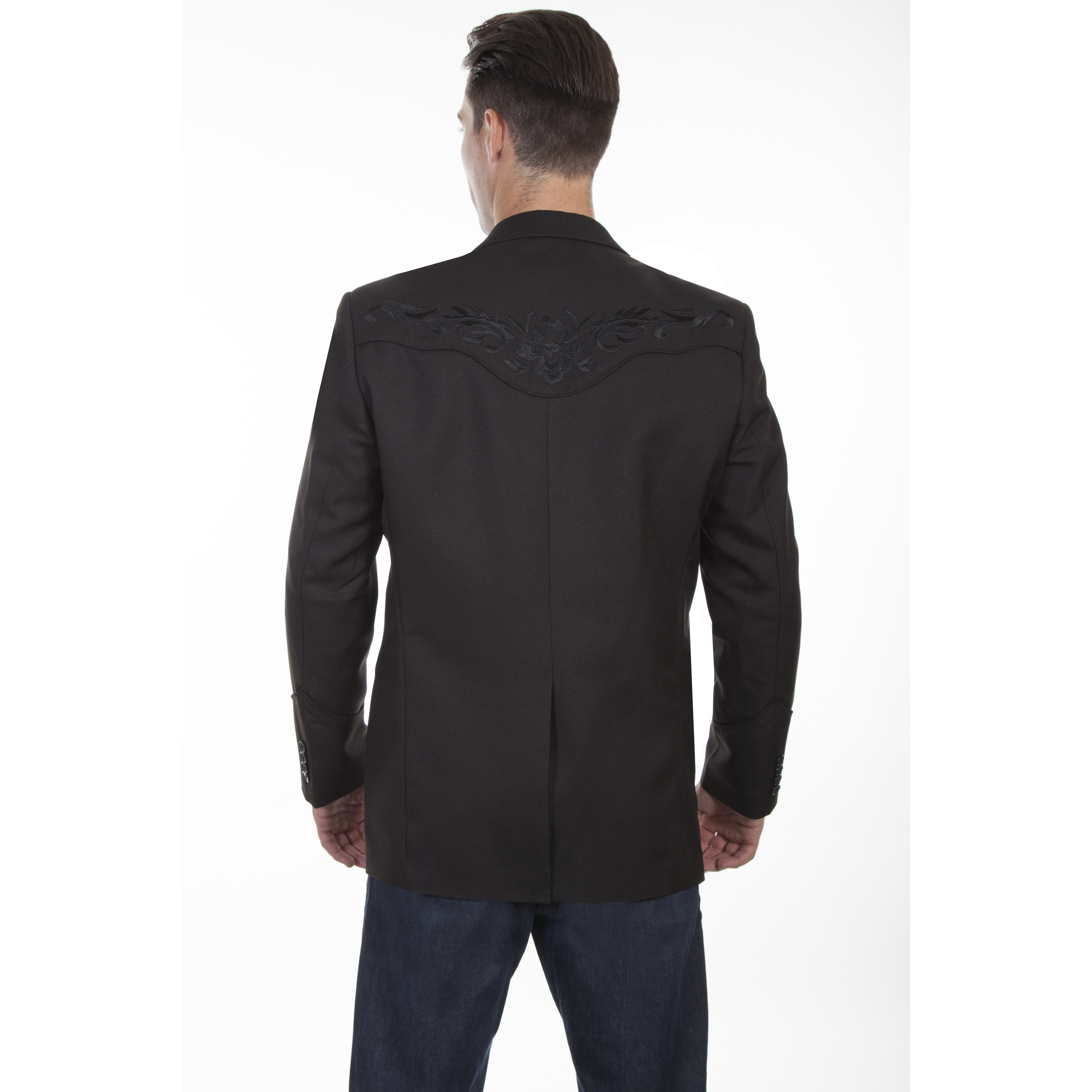 Floral Tonal Emb. Blazer