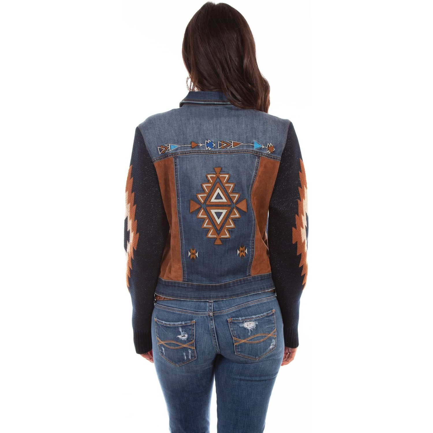 Aztec Emb. Sweater Sleeve Jacket