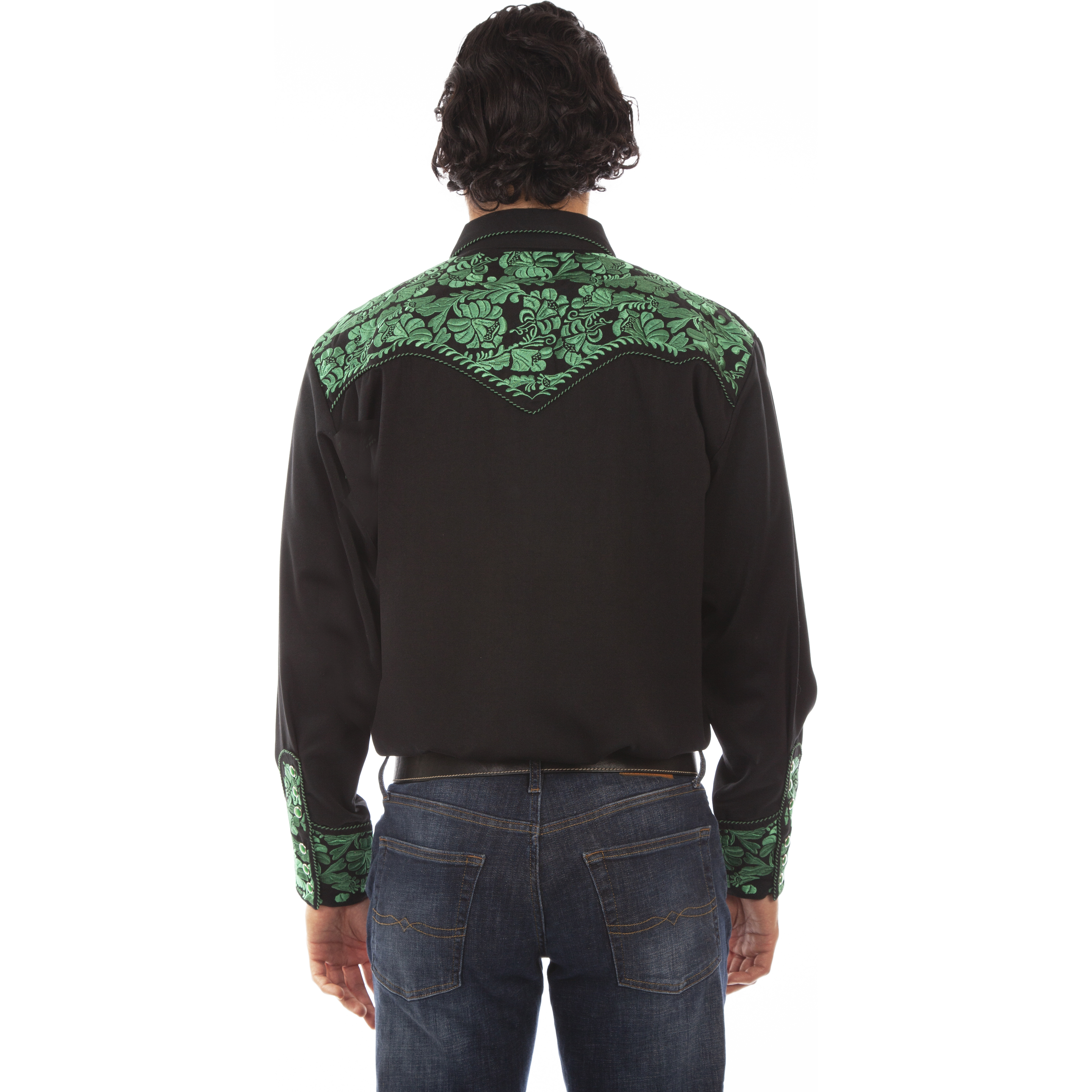 Floral Tooled Embroidery Shirt
