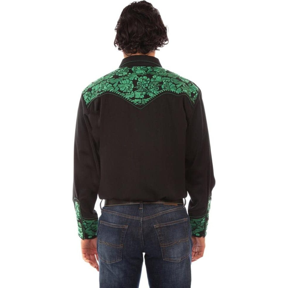 Floral Tooled Embroidery Shirt