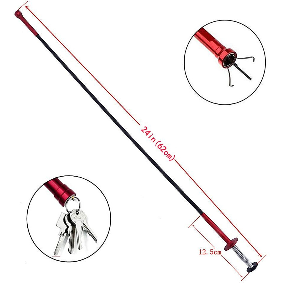Enbar Flexible Claw Pickup Tool With Magnet, Magnetic Pickup Tool, 4-Finger Claw, Rustless Spring,Claw-Type Magnetic Pick-Up Tool, For Garbage Pick Up