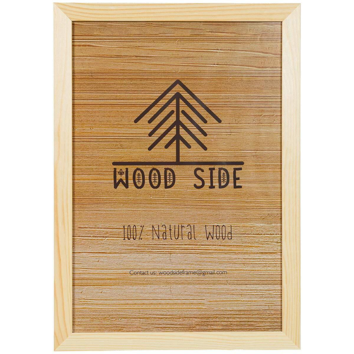 Rustic Wooden Poster Picture Frame 24X36 - Natural Solid Eco Distressed Wood For Wall Mounting Barnwood Photo Frame