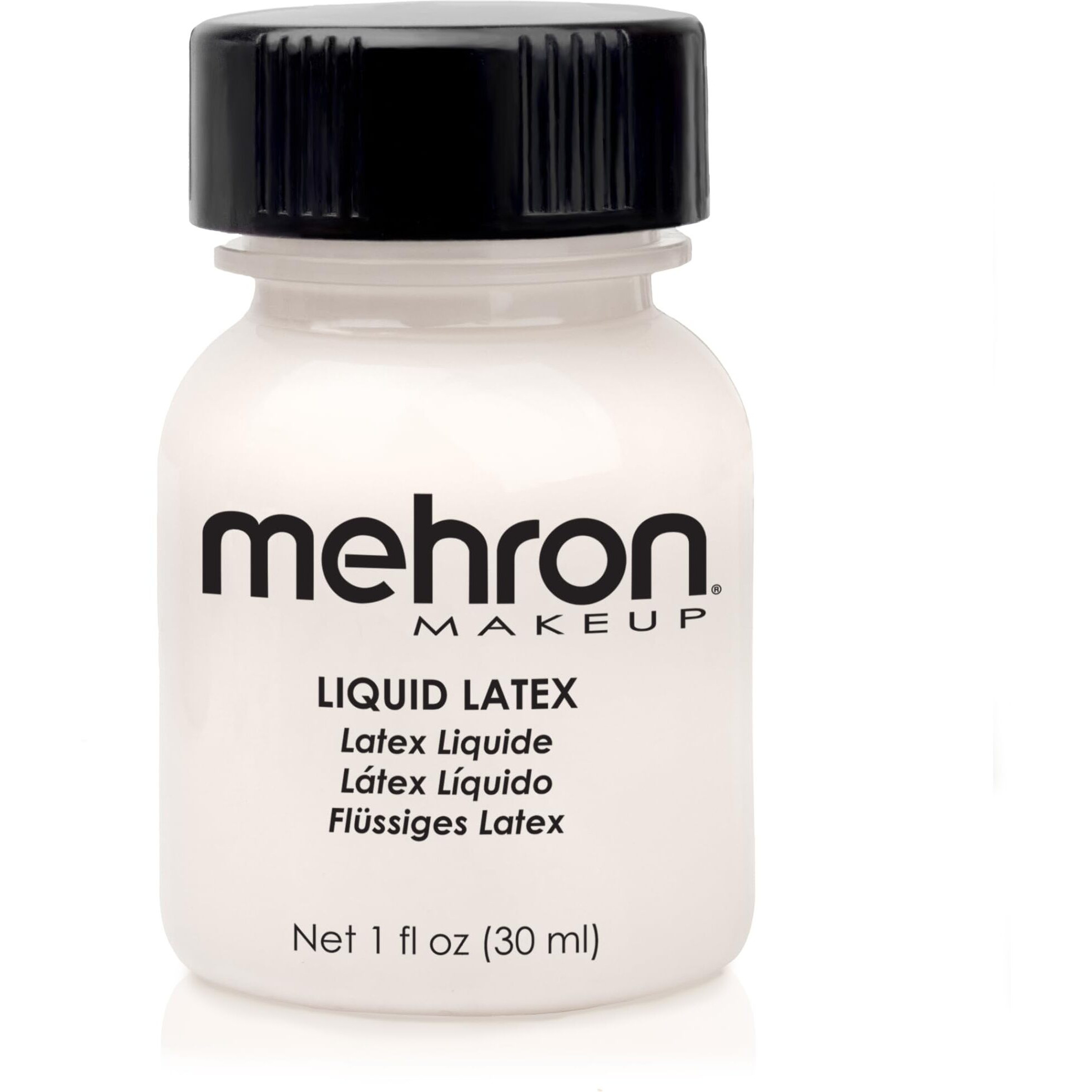 Mehron Makeup Liquid Latex | Sfx Makeup | Halloween Latex Makeup | Latex Glue For Skin | Prosthetic Glue 1 Fl Oz (30 Ml) (Clear Flesh)