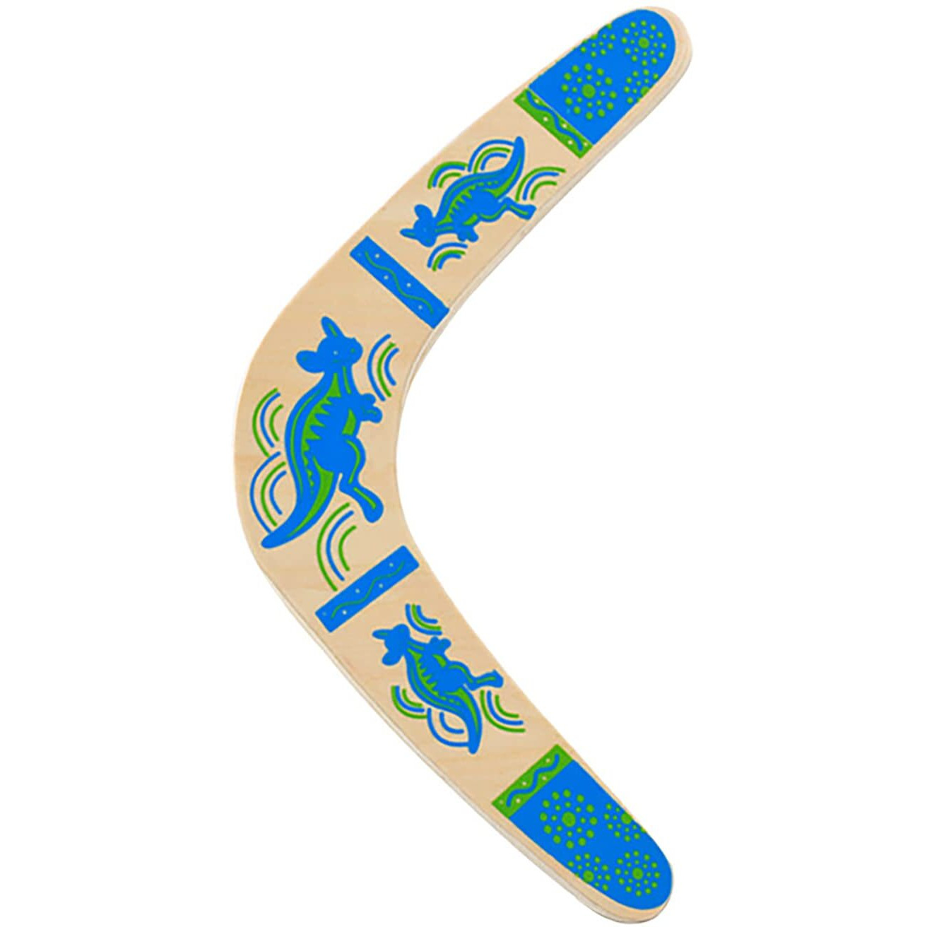 Inborntrait Boomerang For Kids, Australia Style Handmade Wooden Authentic Boomerang, V-Shaped Returning Boomerang For Ages Above 10 Years Old Kids And Adult- Blue