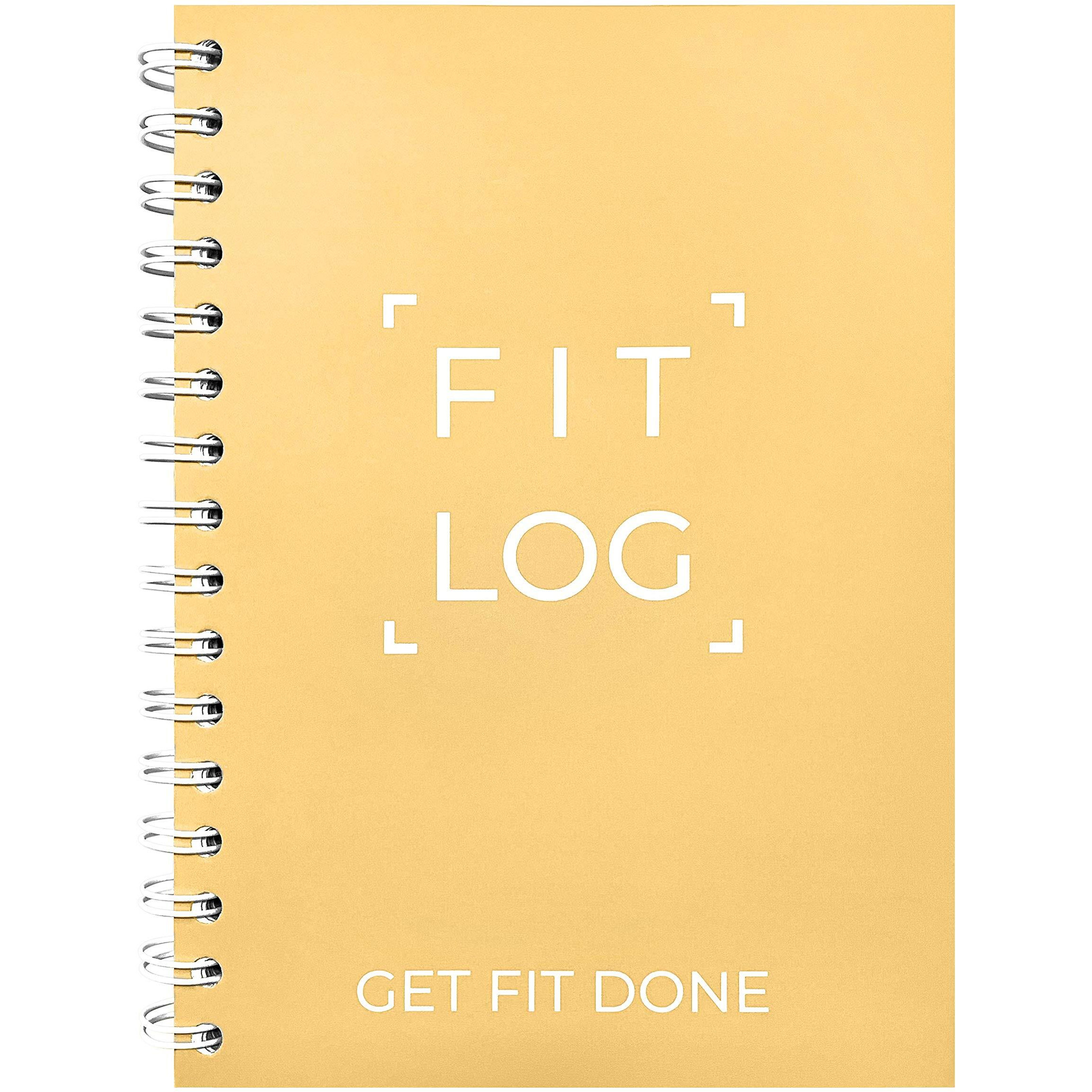 Fitness Journal & Workout Planner - Designed By Experts Gym Notebook, Workout Tracker, Exercise Log Book For Men Women - Yellow