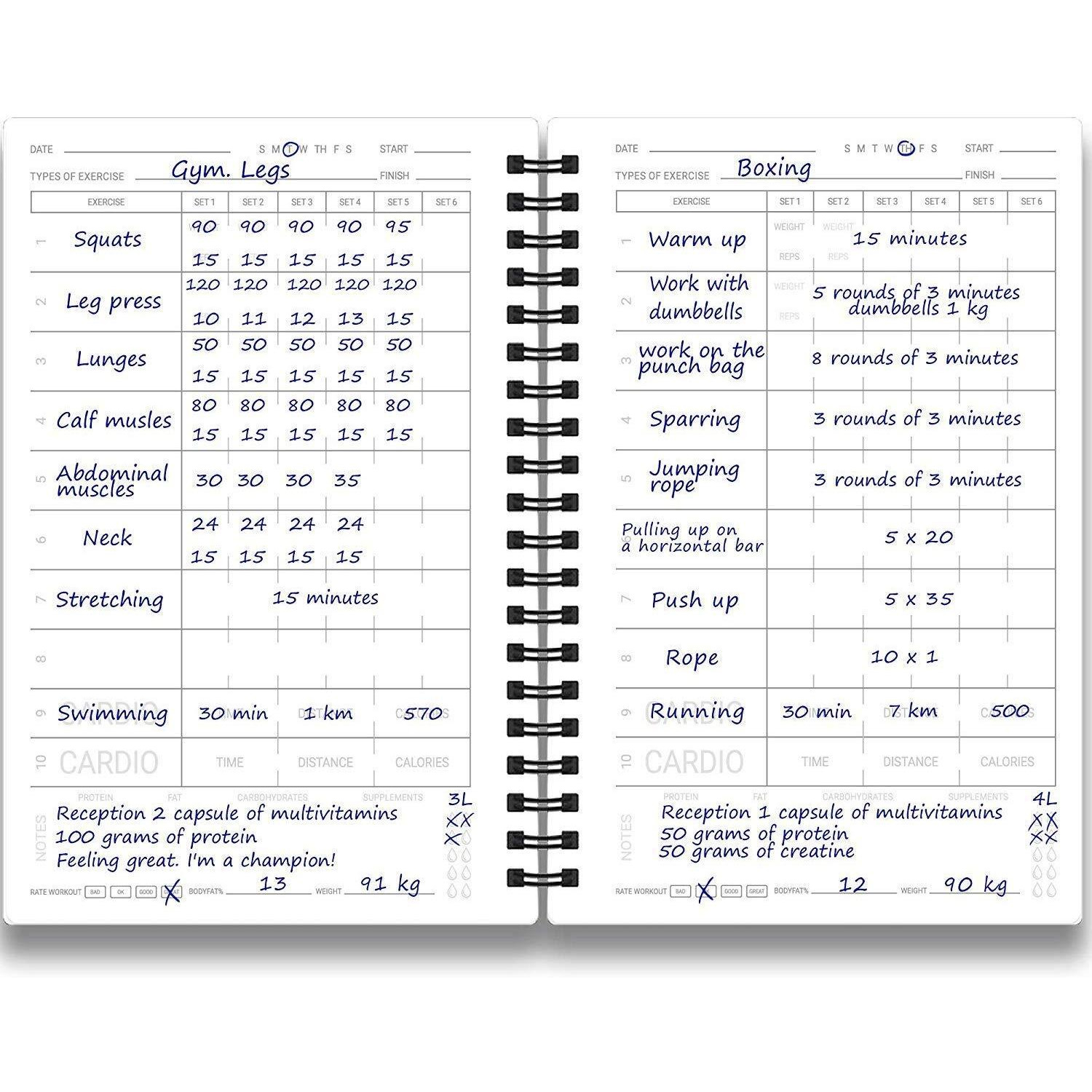 Fitness Journal & Workout Planner - Designed By Experts Gym Notebook, Workout Tracker, Exercise Log Book For Men Women - Yellow