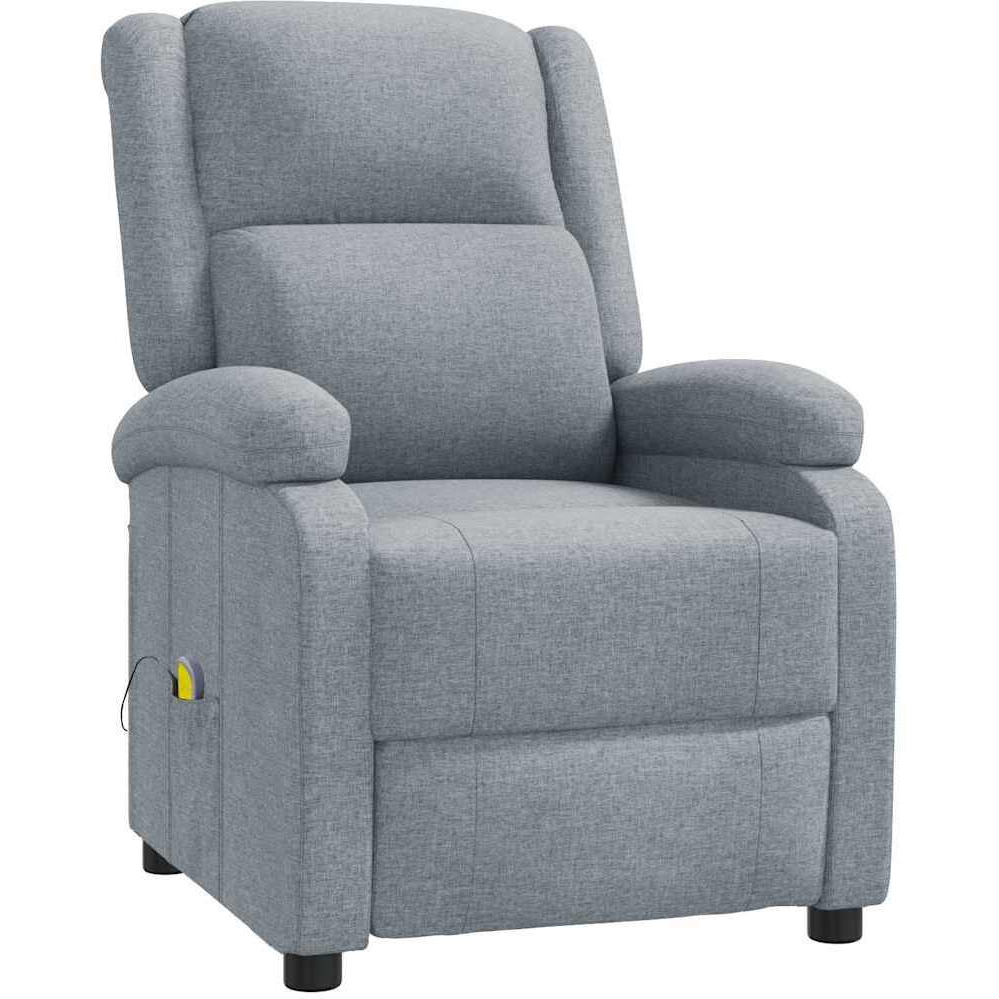 Vidaxl Massage Chair Light Gray Fabric