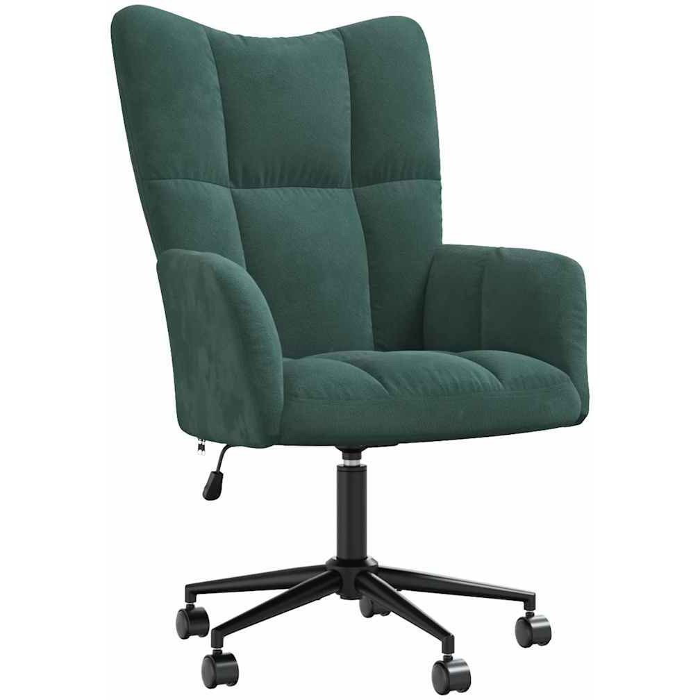 Vidaxl Relaxing Chair Dark Green Velvet