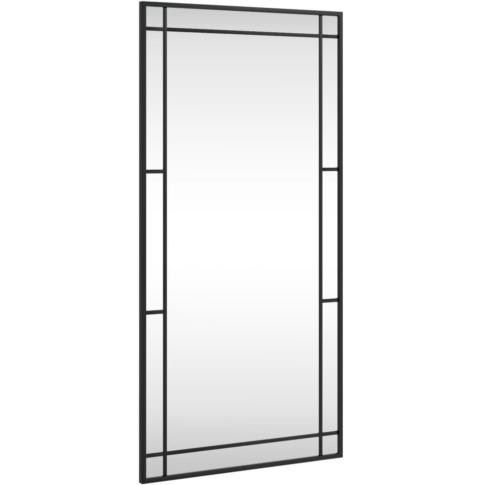 Vidaxl Wall Mirror Black 19.7"&quotX39.4"" Rectangle Iron