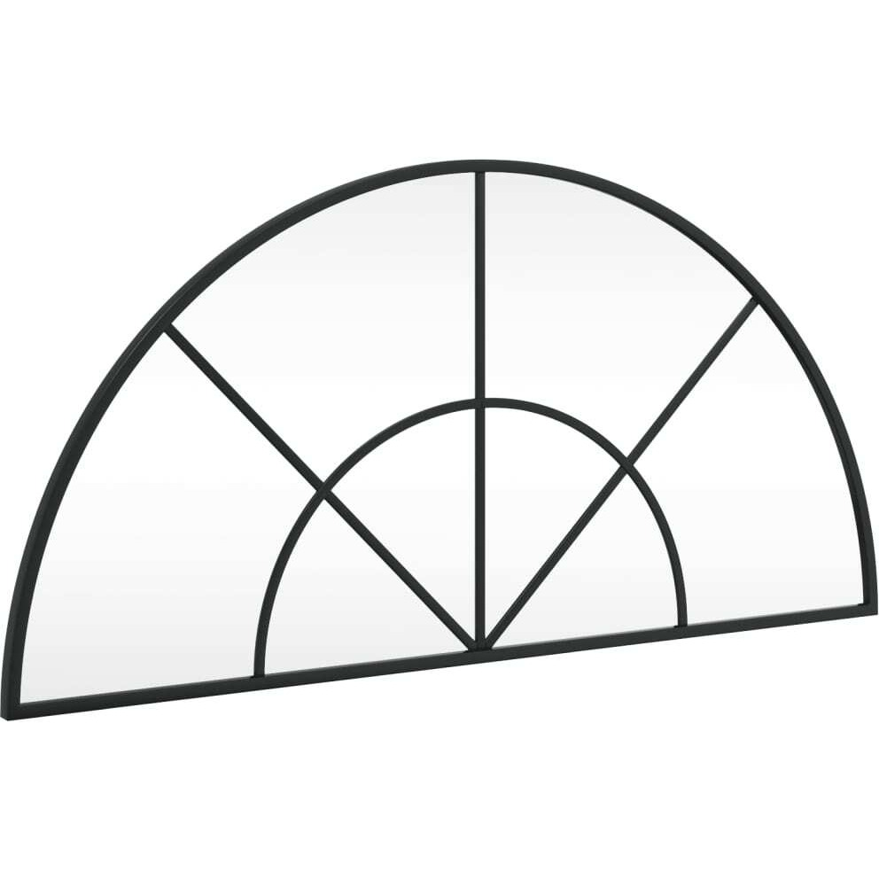 Vidaxl Wall Mirror Black 31.5"&quotX15.7"" Arch Iron