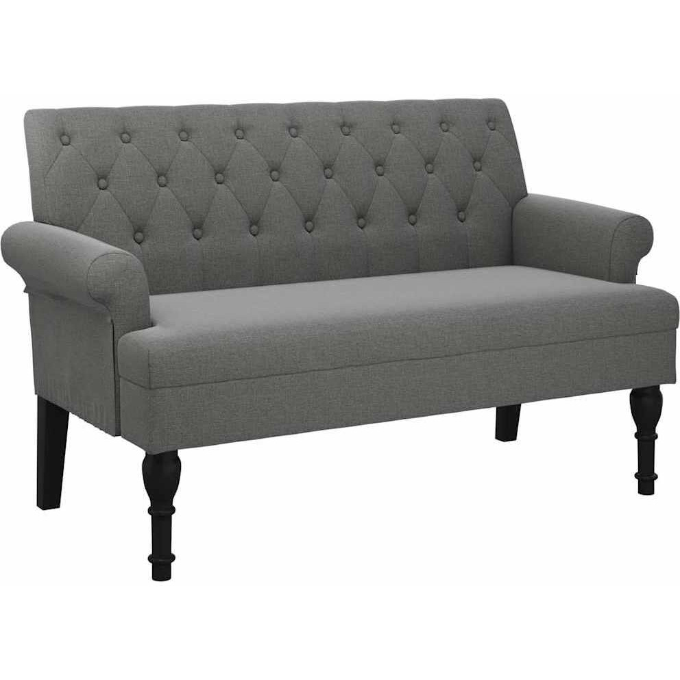 Vidaxl Bench With Backrest Dark Gray 47.2"&quotX24.4"&quotX29.7"" Fabric