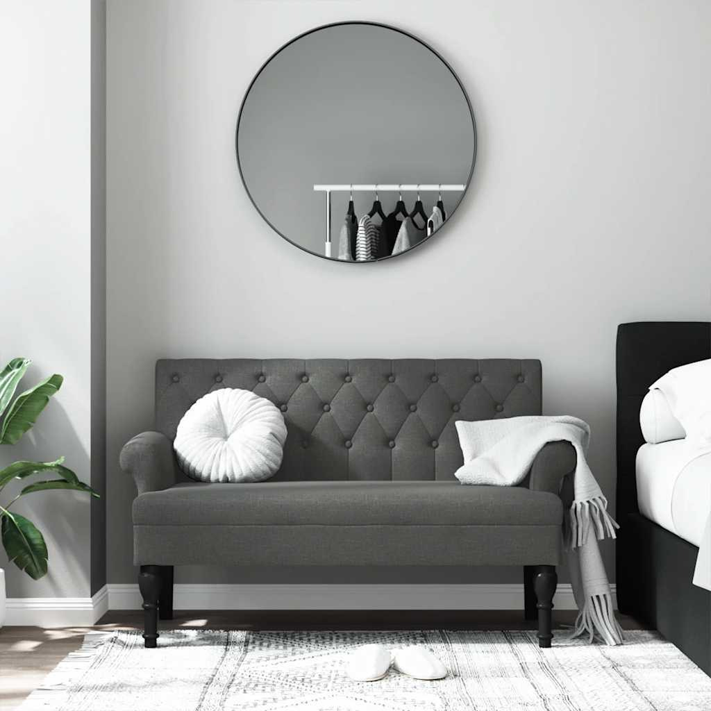 Vidaxl Bench With Backrest Dark Gray 47.2"&quotX24.4"&quotX29.7"" Fabric