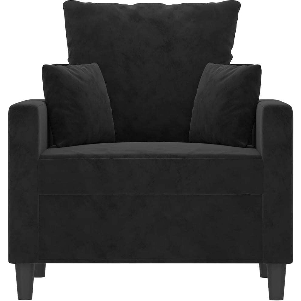 Vidaxl Sofa Chair Black 23.6"" Velvet
