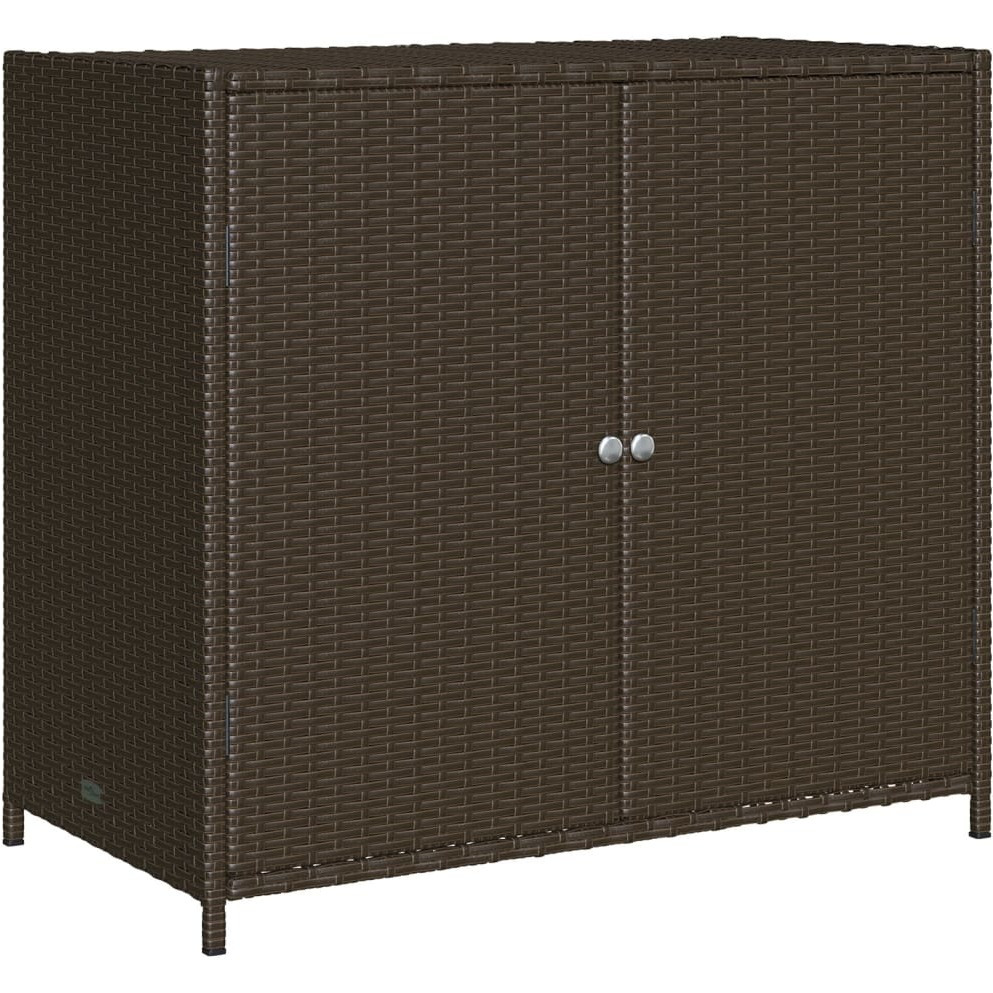 Vidaxl Patio Storage Cabinet Brown 32.7"&quotX17.7"&quotX29.9"" Poly Rattan