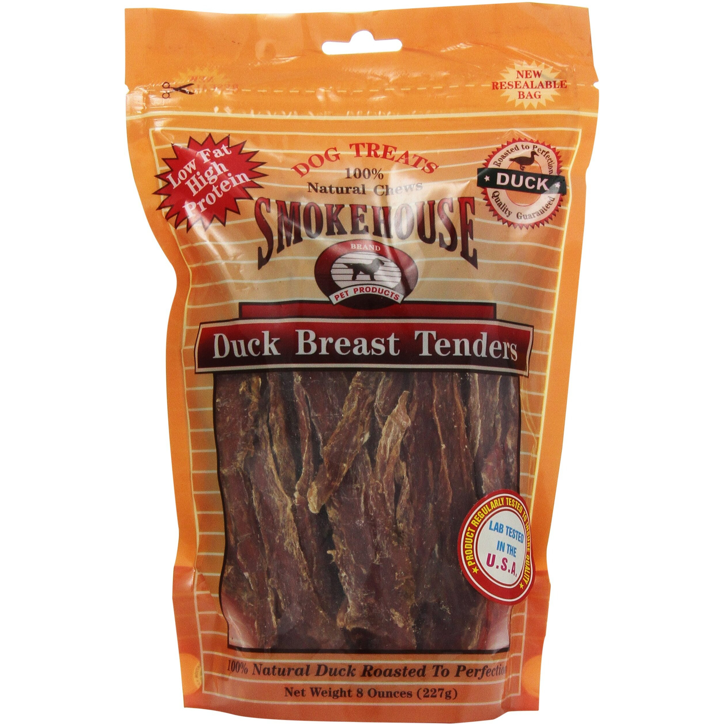 Smokehouse 100-Percent Natural Duck Breast Tenders Dog Treats, 8-Ounce