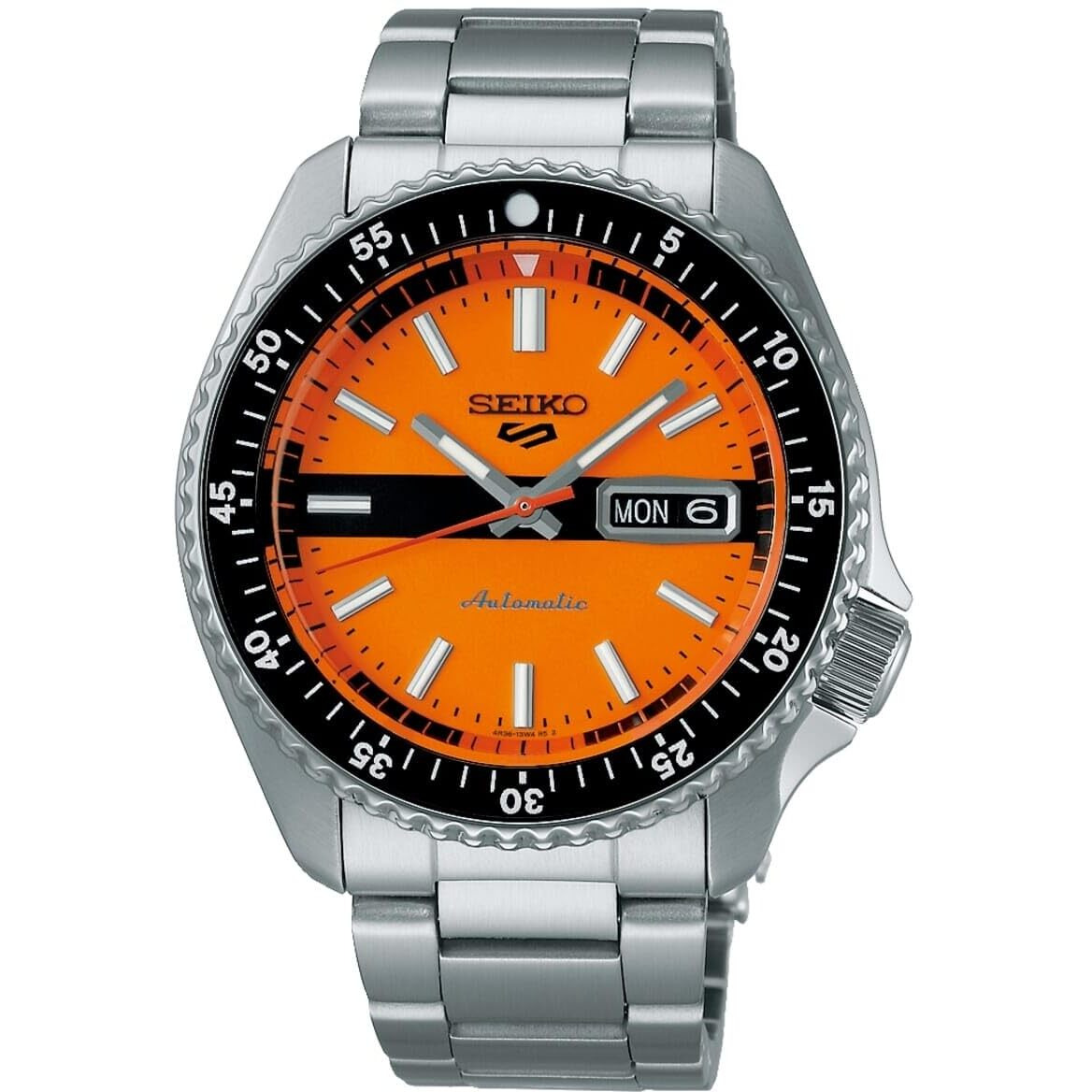 Seiko 5 Sports Skx Style The New Double Hurricane Special Edition Orange Dial Automatic Srpk11K1 100M Men's Watch