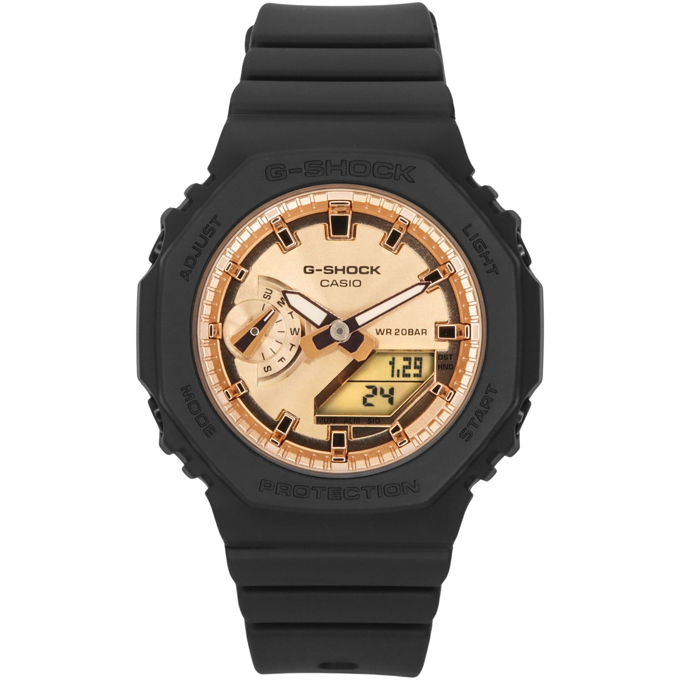 Casio G-Shock Analog Digital Resin Strap Rose Gold Dial Quartz Gma-S2100Md-1A 200M Women's Watch