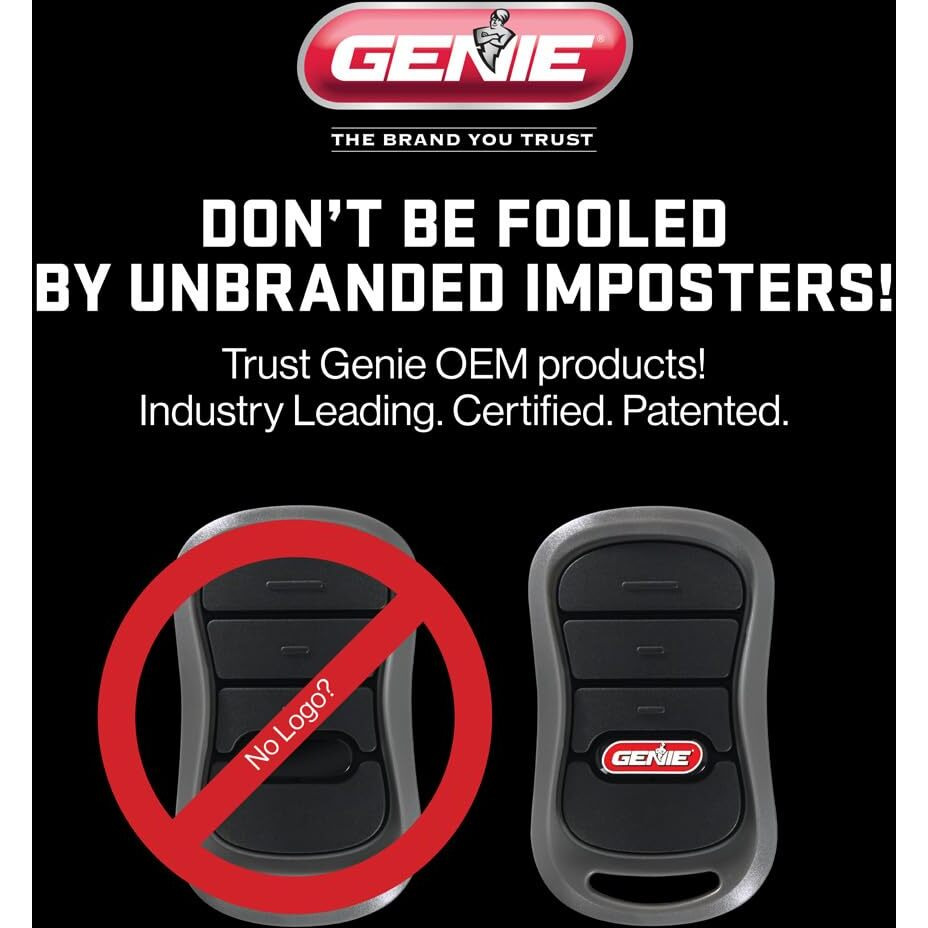 Genie Authentic G3T-R 3-Button Intellicode Garage Door Opener Remote With, Works Only On Genie Openers, Single Pack