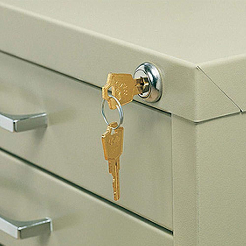 Safco Field Installable Lock Kit For Use With Five-Drawer Flat Files, Steel
