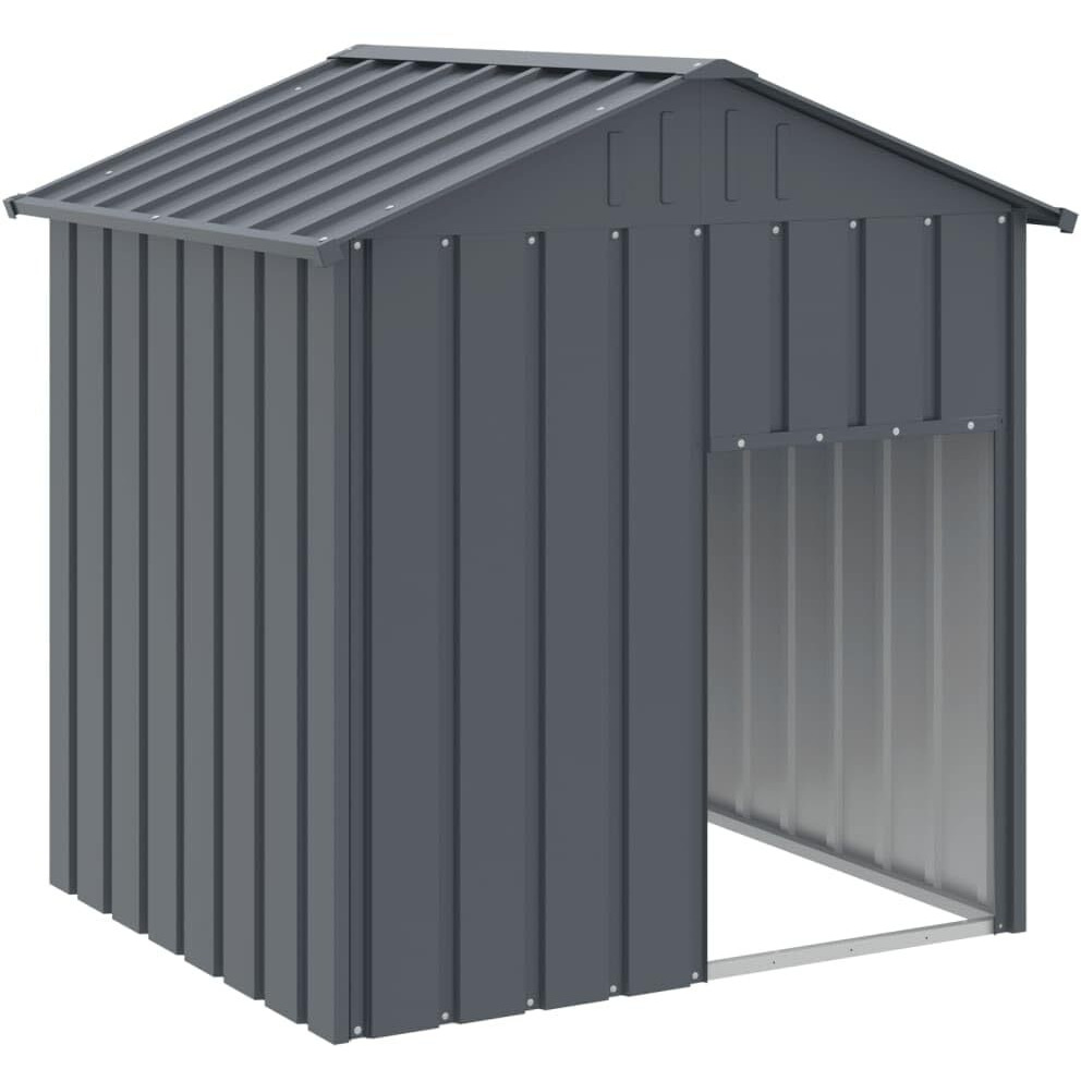 Vidaxl Dog House With Roof Anthracite 46.1"&quotX40.6"&quotX48.4"" Galvanized Steel