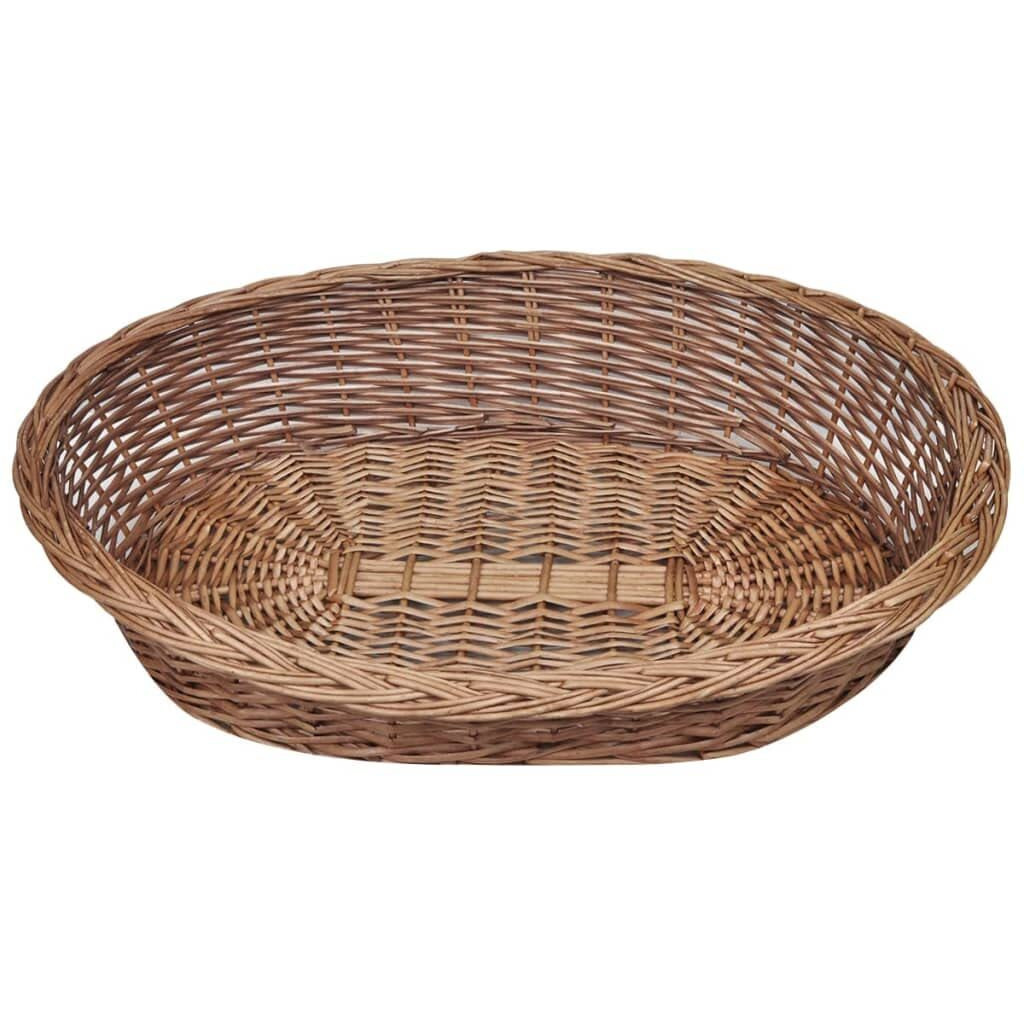 Vidaxl Willow Dog Basket/Pet Bed Natural 35.4""