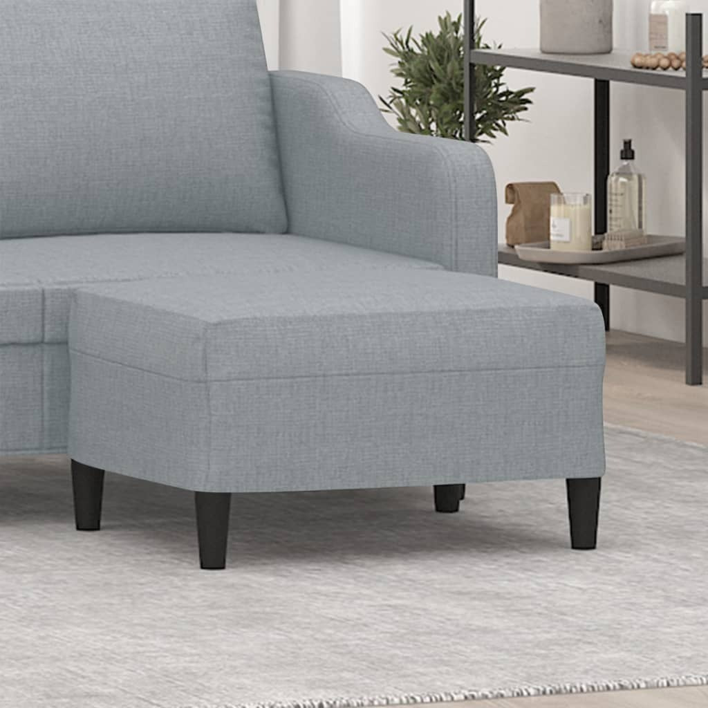 Vidaxl Footstool Light Gray 27.6"&quotX21.7"&quotX16.1"" Fabric