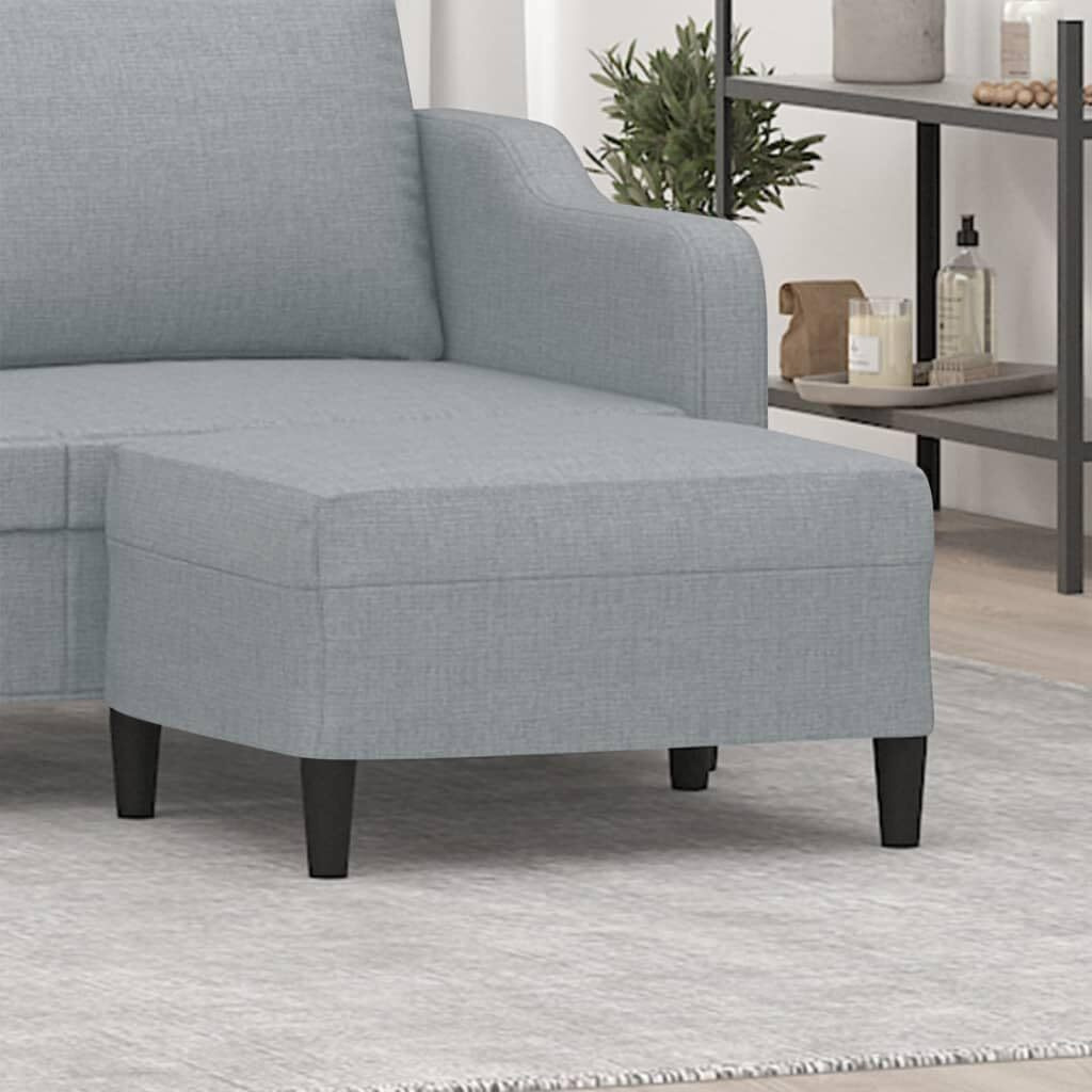 Vidaxl Footstool Light Gray 27.6"&quotX21.7"&quotX16.1"" Fabric