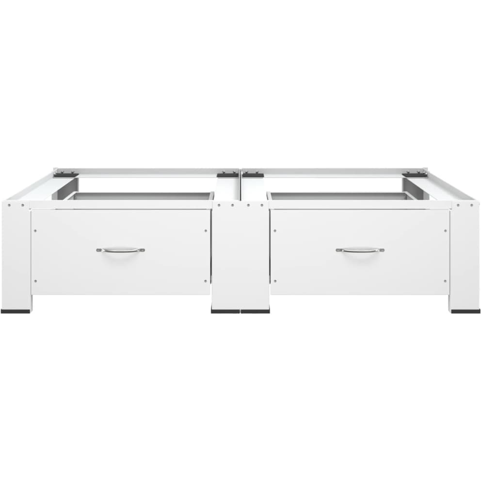 Vidaxl Washing And Drying Machine Pedestal With Pull-Out Shelves White