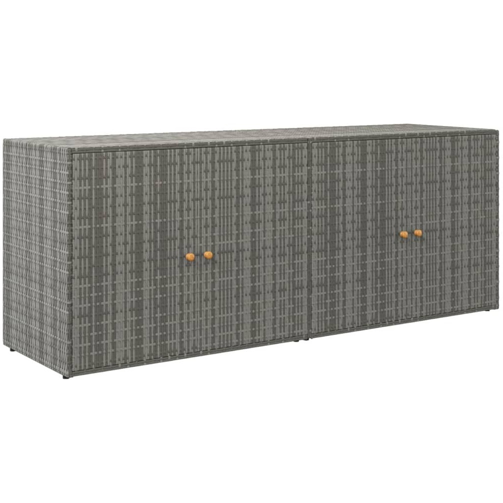 Vidaxl Garden Storage Cabinet Gray 78"&quotX21.9"&quotX31.5"" Poly Rattan