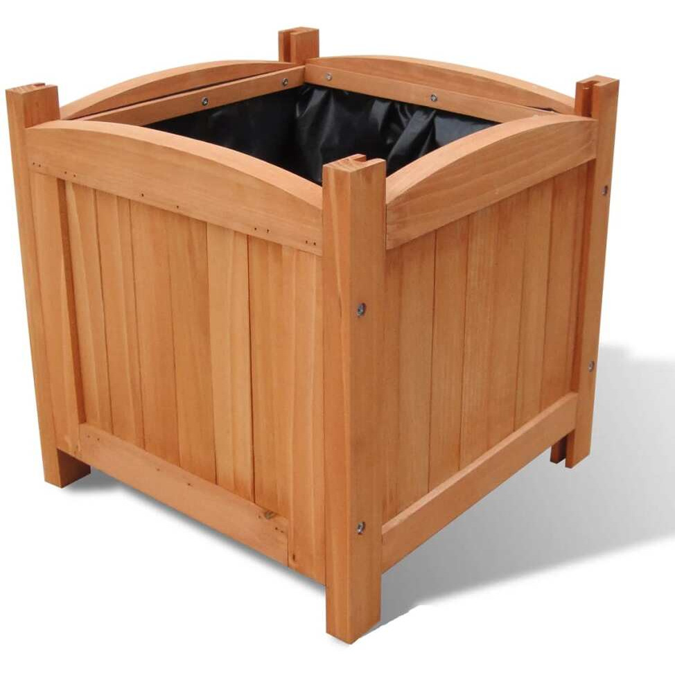 Wooden Raised Bed 11.8"" X 11.8"" X 11.8"" Set Of 2