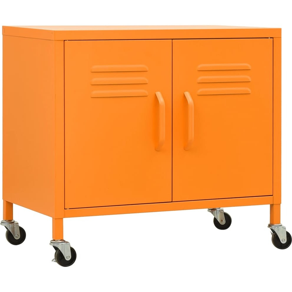 Vidaxl Storage Cabinet Orange 23.6"&quotX13.8"&quotX22"" Steel