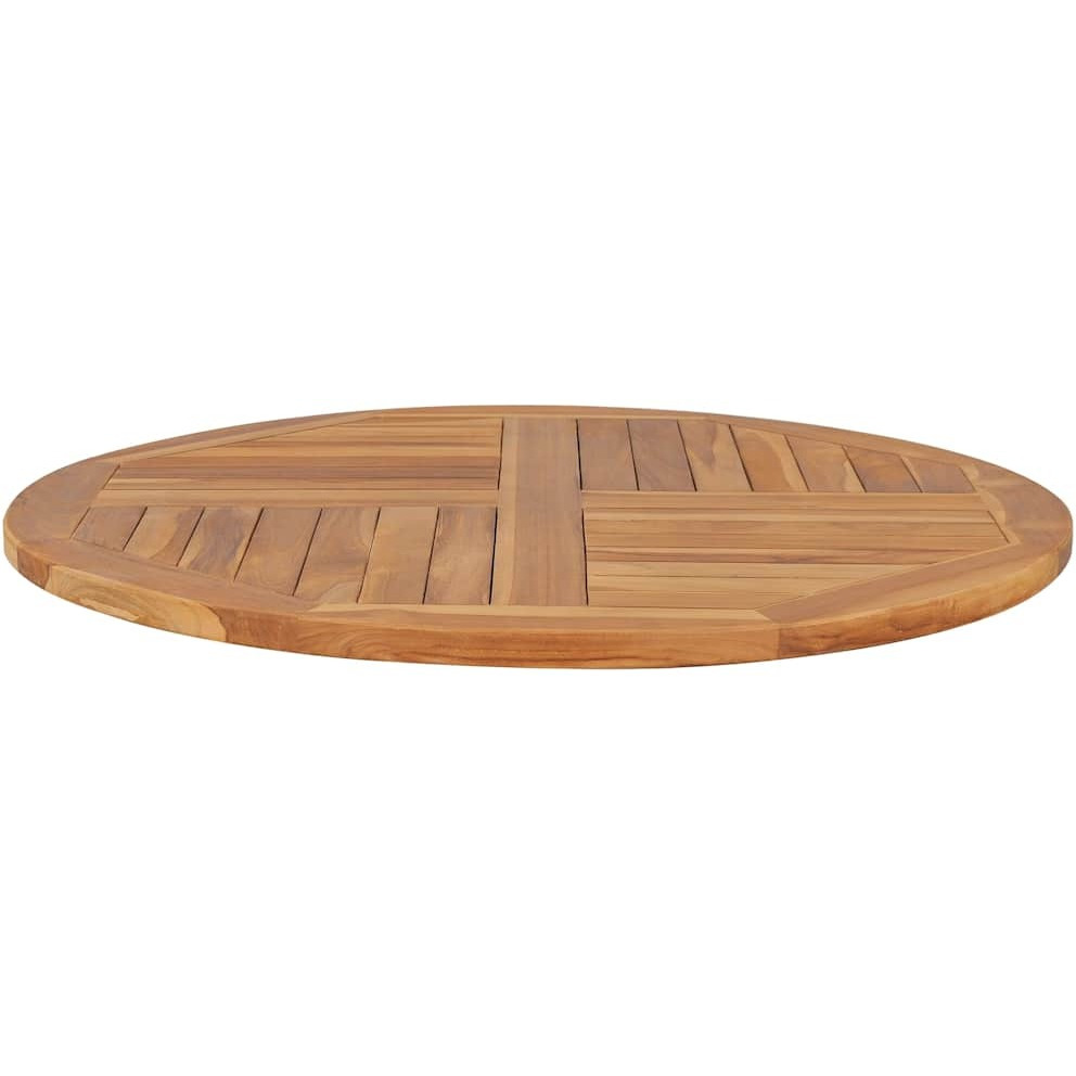Vidaxl Table Top Solid Teak Wood Round 1"" 35.4""