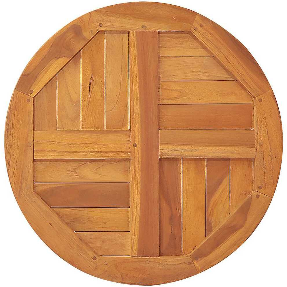 Vidaxl Table Top Solid Teak Wood Round 1"" 35.4""