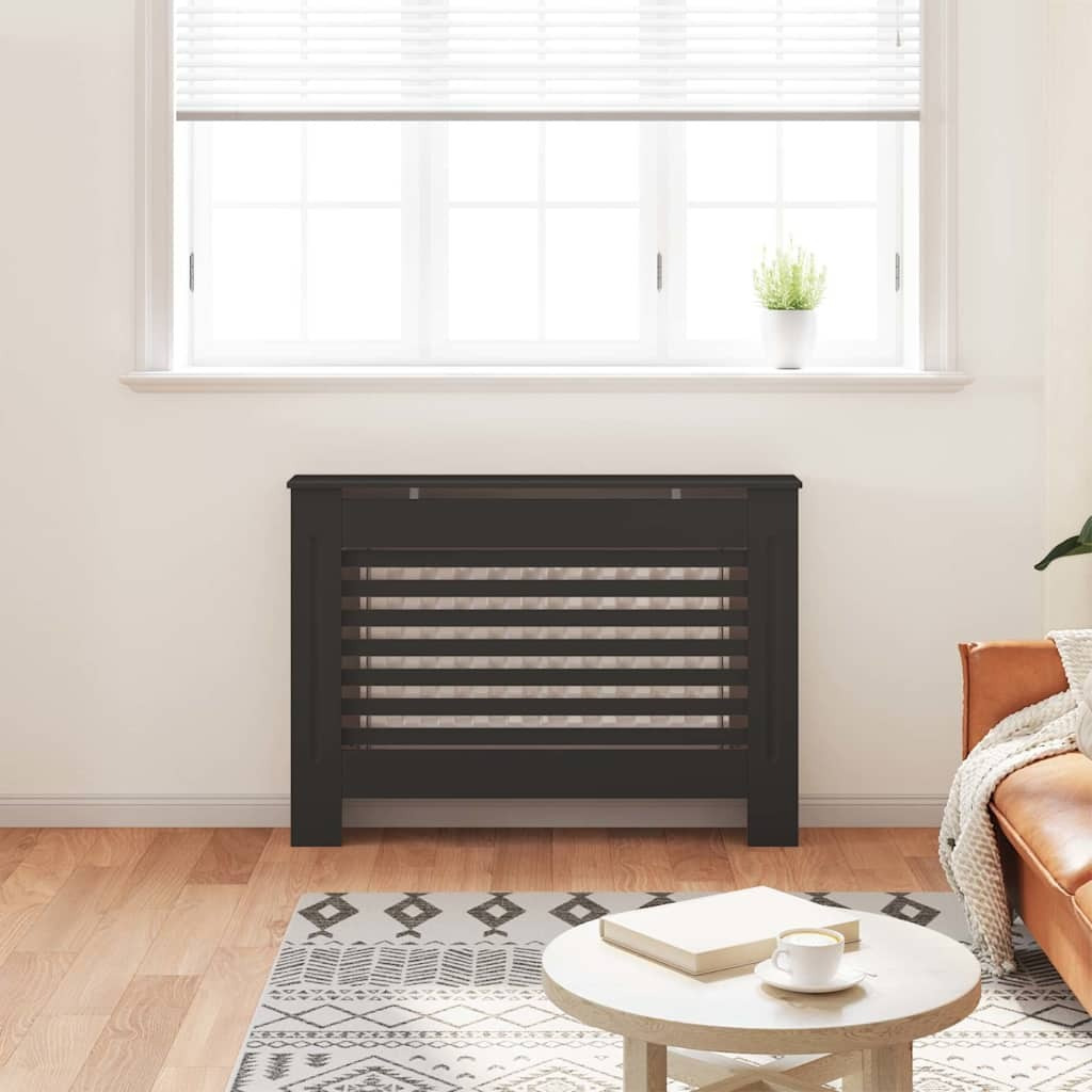Vidaxl Radiator Cover Black 44.1"&quotX7.5"&quotX31.9"" Mdf