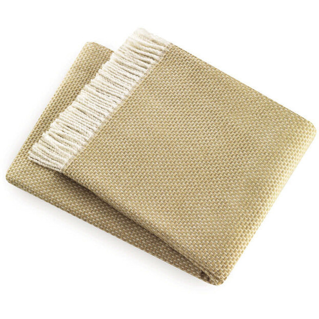 Soft Yellow Stone Links Pattern Throw Blanket