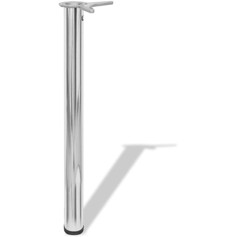 Vidaxl 4 Height Adjustable Table Legs Chrome 28""