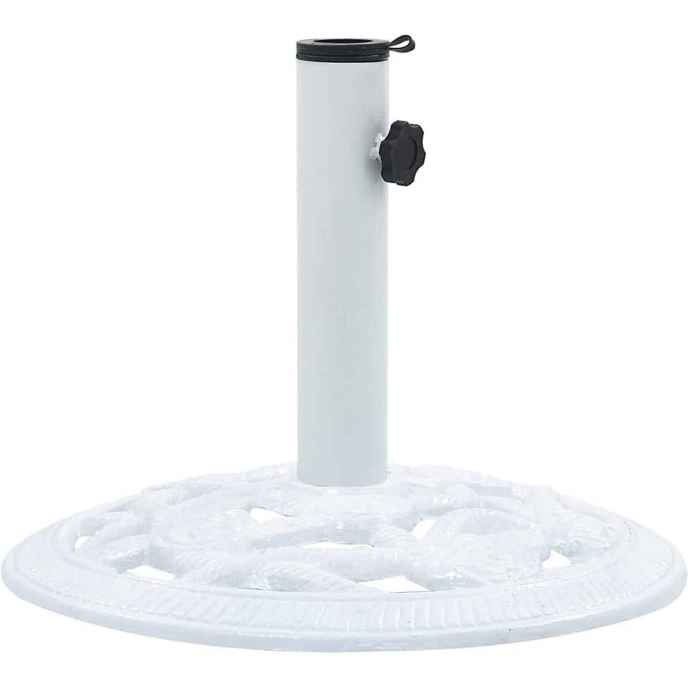Vidaxl Umbrella Base White 19.8 Lbs 15.7 Cast Iron, 47864