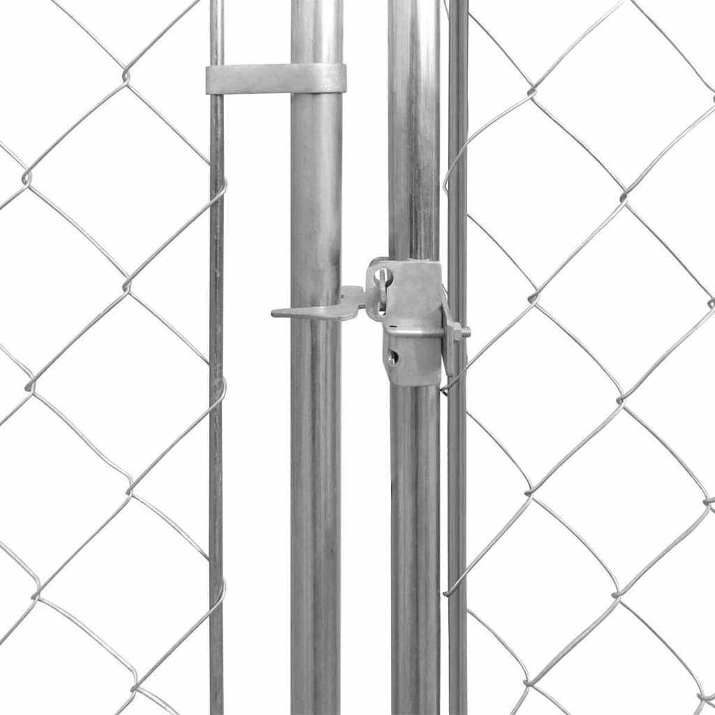 Vidaxl Outdoor Dog Kennel Galvanized Steel 224.4"&quotX224.4"&quotX72.8""