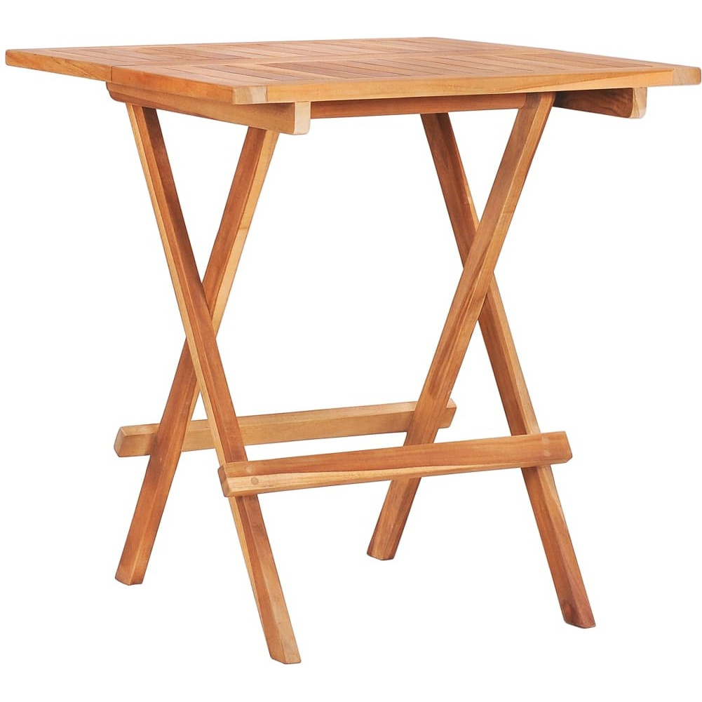 Vidaxl Folding Bistro Table 23.6"&quotX23.6"&quotX25.6"" Solid Teak Wood